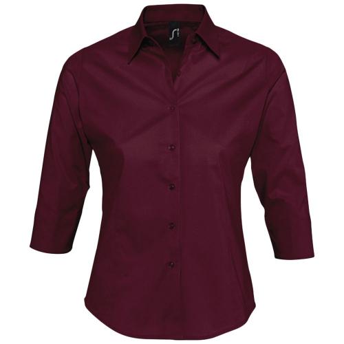 Рубашка женская с рукавом 3/4 Effect 140 бордовая, размер S