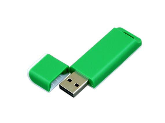 USB 2.0- флешка на 16 Гб с оригинальным двухцветным корпусом