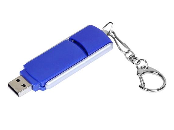 USB 2.0- флешка промо на 16 Гб с прямоугольной формы с выдвижным механизмом