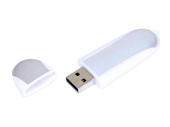 USB 2.0- флешка промо на 32 Гб овальной формы