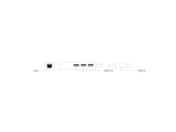 Переходник-хаб «Type-C Hub Lan»