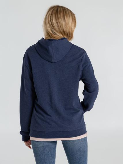Толстовка с капюшоном унисекс Hoodie, синий меланж, размер 3XL