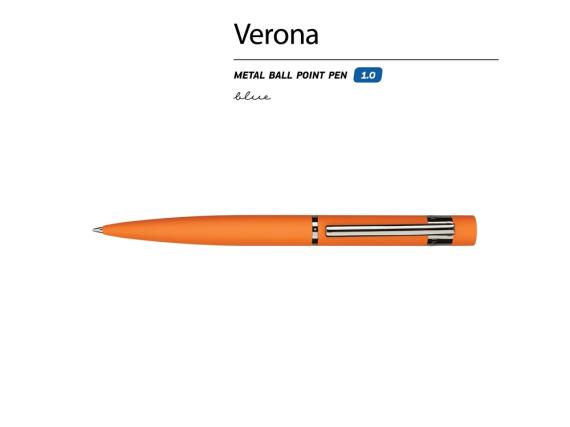 Ручка металлическая шариковая «Verona», софт-тач