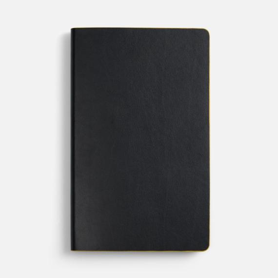 Ежедневник Trait, недатированный, черный с желтым