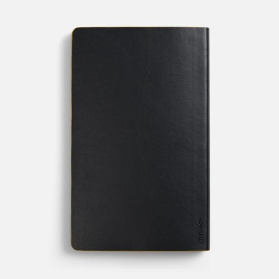 Ежедневник Trait, недатированный, черный с желтым