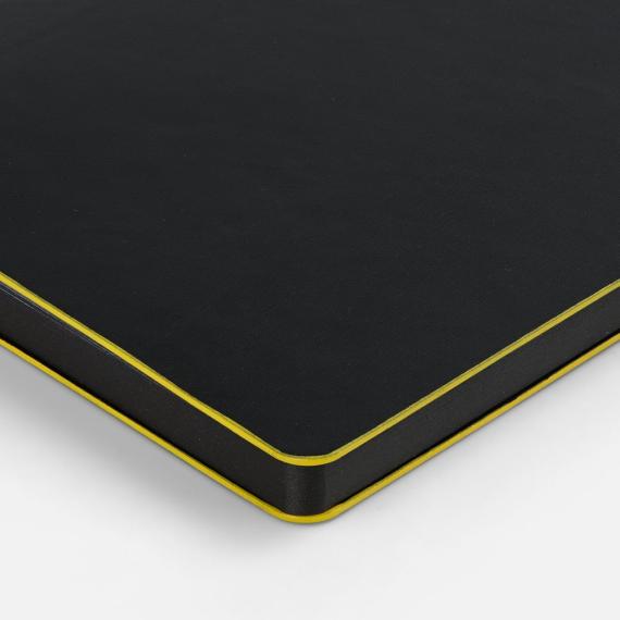 Ежедневник Trait, недатированный, черный с желтым