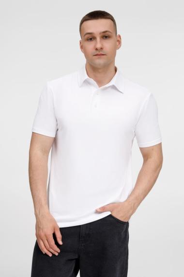 Рубашка поло унисекс Senti, белая, размер S
