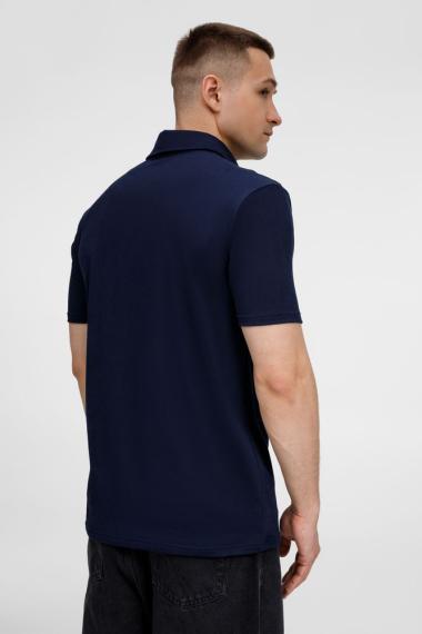 Рубашка поло унисекс Senti, темно-синяя, размер S