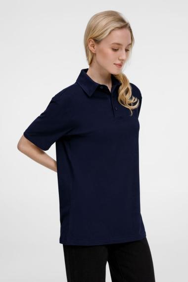 Рубашка поло унисекс Senti, темно-синяя, размер S