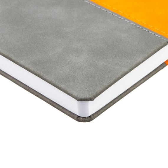 Ежедневник Horizon, недатированный, серый с оранжевым