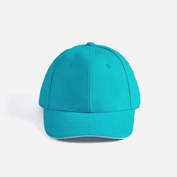 Бейсболка Buffalo, бирюзовая с белым