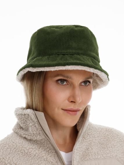 Панама Bucket двусторонняя, хаки с бежевым, размер S/M