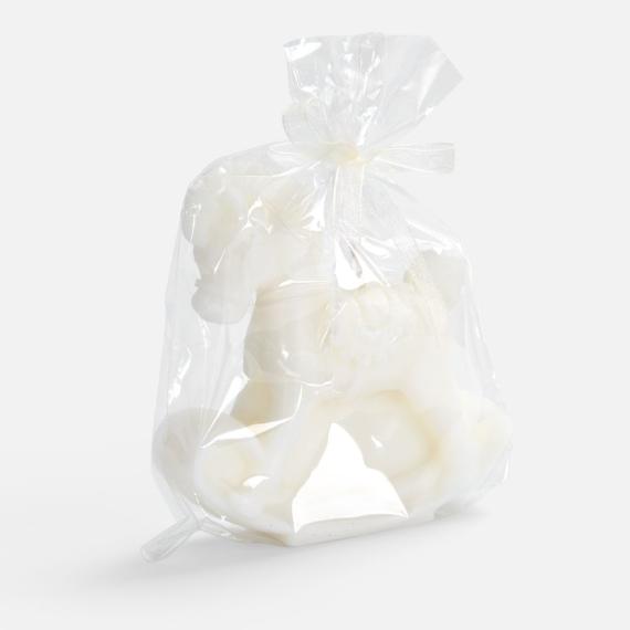 Свеча фигурная «Лошадка-качалка», белая