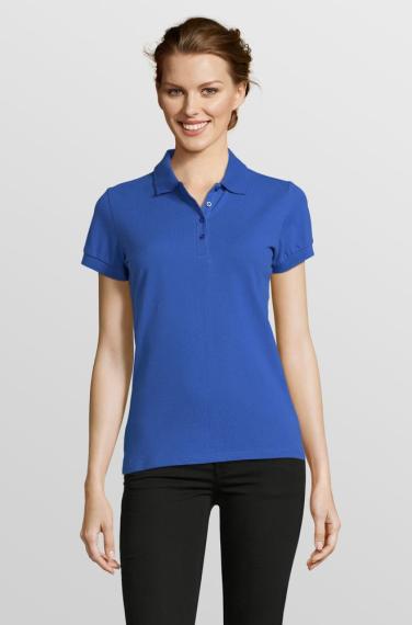 Рубашка поло женская People 210 ярко-синяя (royal), размер S