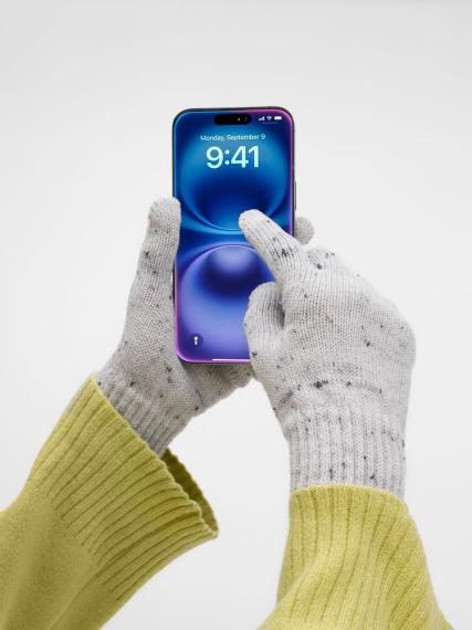 Перчатки сенсорные Spotti Senso, светло-серые, размер L/XL