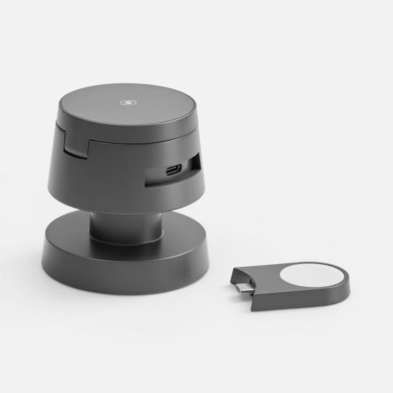 Станция беспроводной зарядки с подсветкой Lume, серая