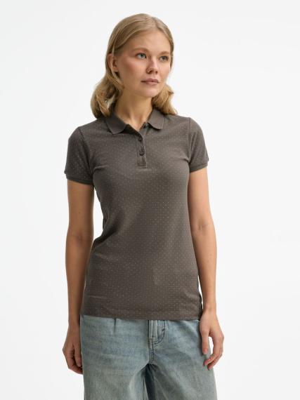 Рубашка поло женская Brandy Women темно-серый с белым, размер XXL