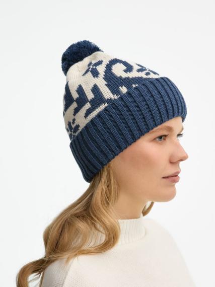 Шапка Wintertude, синяя с белым