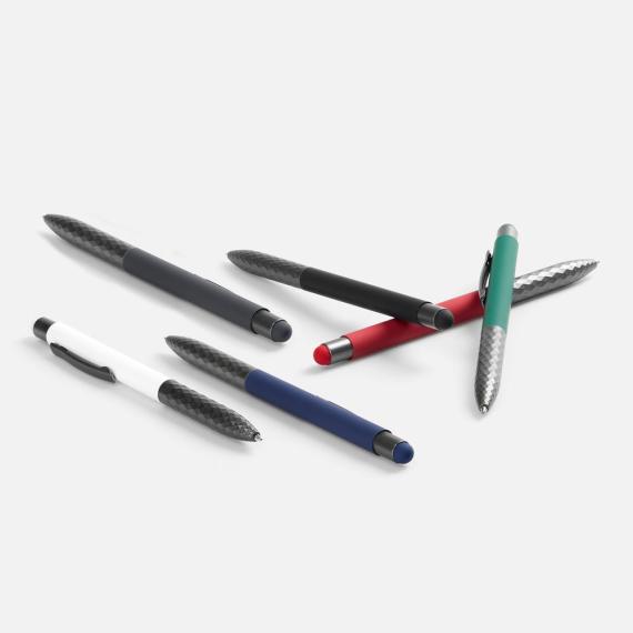 Ручка шариковая со стилусом Digit Soft Touch, черная