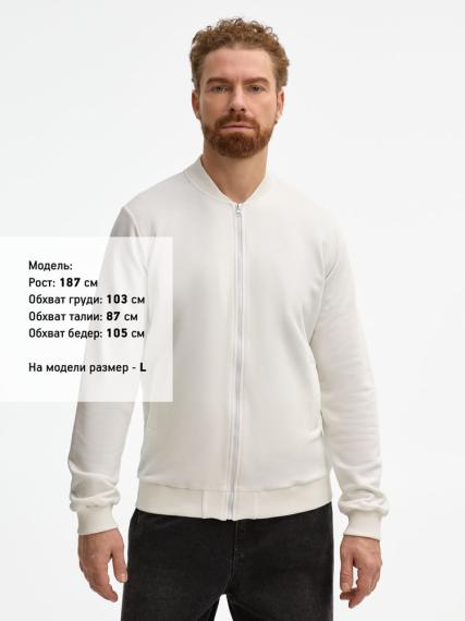 Бомбер унисекс Townie, молочно-белый, размер XL