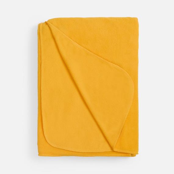 Флисовый плед Warm&Peace, желтый