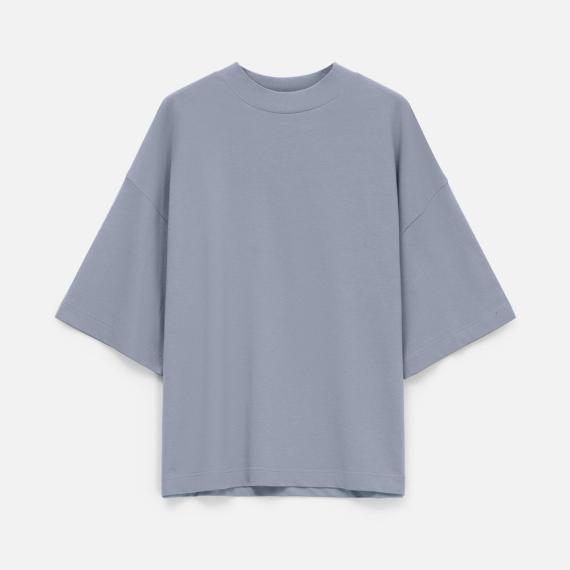 Футболка оверсайз унисекс T9, серая, размер XS/S