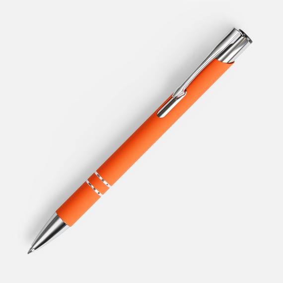 Ручка шариковая Keskus Soft Touch, оранжевая