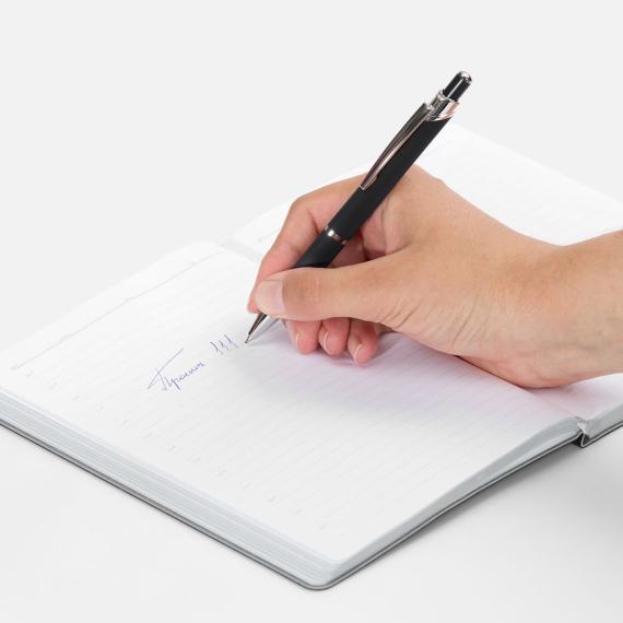 Ручка шариковая Chromos Soft Touch, черная