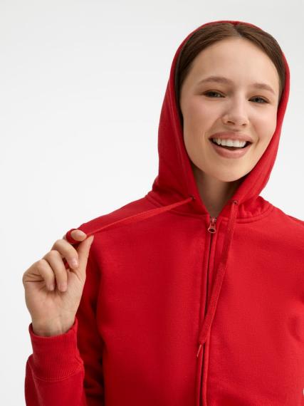 Толстовка женская на молнии с капюшоном Seven Women, красная, размер S