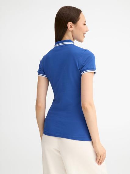 Рубашка поло женская Pasadena Women 200 с контрастной отделкой ярко-синяя с белым, размер XXL