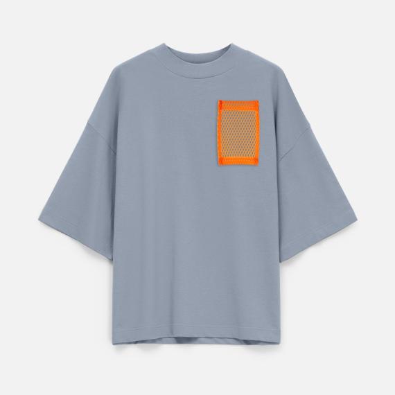 Футболка оверсайз унисекс T9, серая, размер XS/S