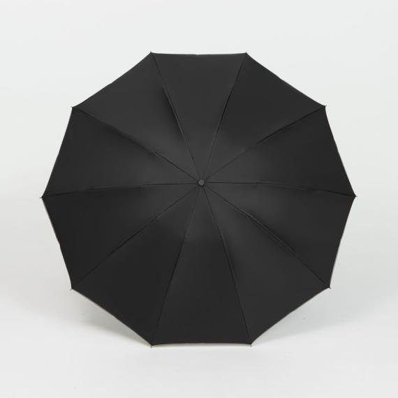 Зонт обратного сложения с ручкой-карабином Foldberry, черный