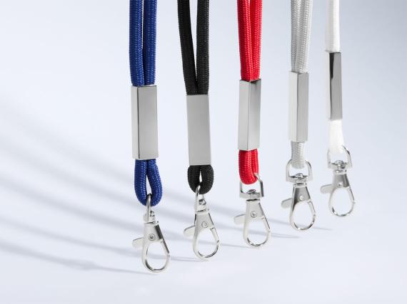 Шнурок для бейджа Tube Metal, красный