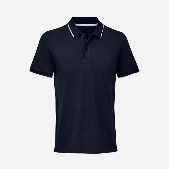 Рубашка поло унисекс Palermo, темно-синяя с белым, размер XS
