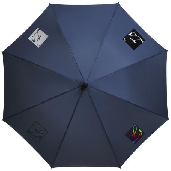 Зонт-трость Magic с проявляющимся рисунком в клетку, темно-синий