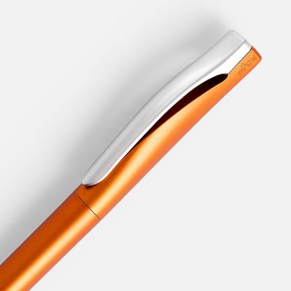 Ручка шариковая Pin Silver, оранжевый металлик