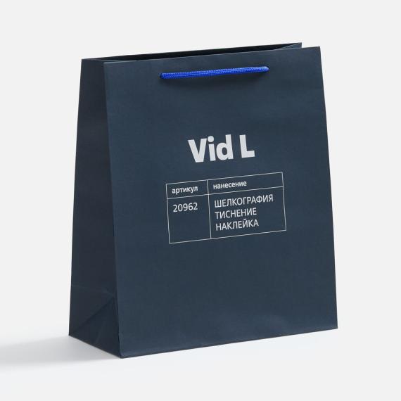 Пакет бумажный Vid S, синий