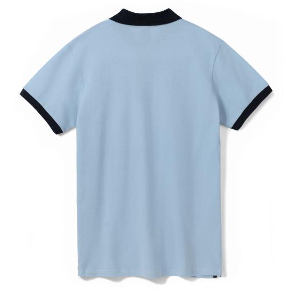 Рубашка поло Prince 190 голубая с темно-синим, размер S