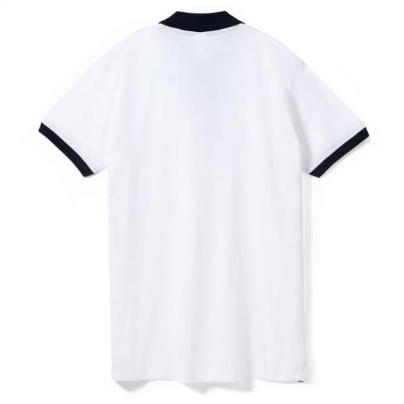 Рубашка поло Prince 190 белая с темно-синим , размер XL