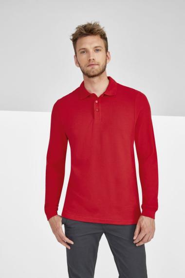 Рубашка поло мужская с длинным рукавом Winter II 210 серый меланж, размер XXL