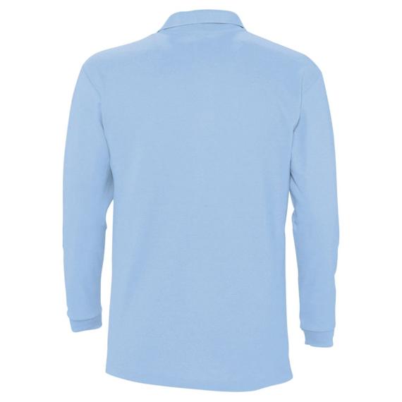 Рубашка поло мужская с длинным рукавом Winter II 210 голубая, размер XL
